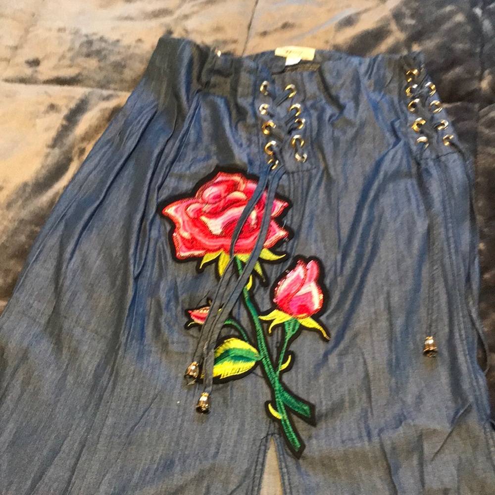 Denim Maxi Skirt - Picture 2 of 4